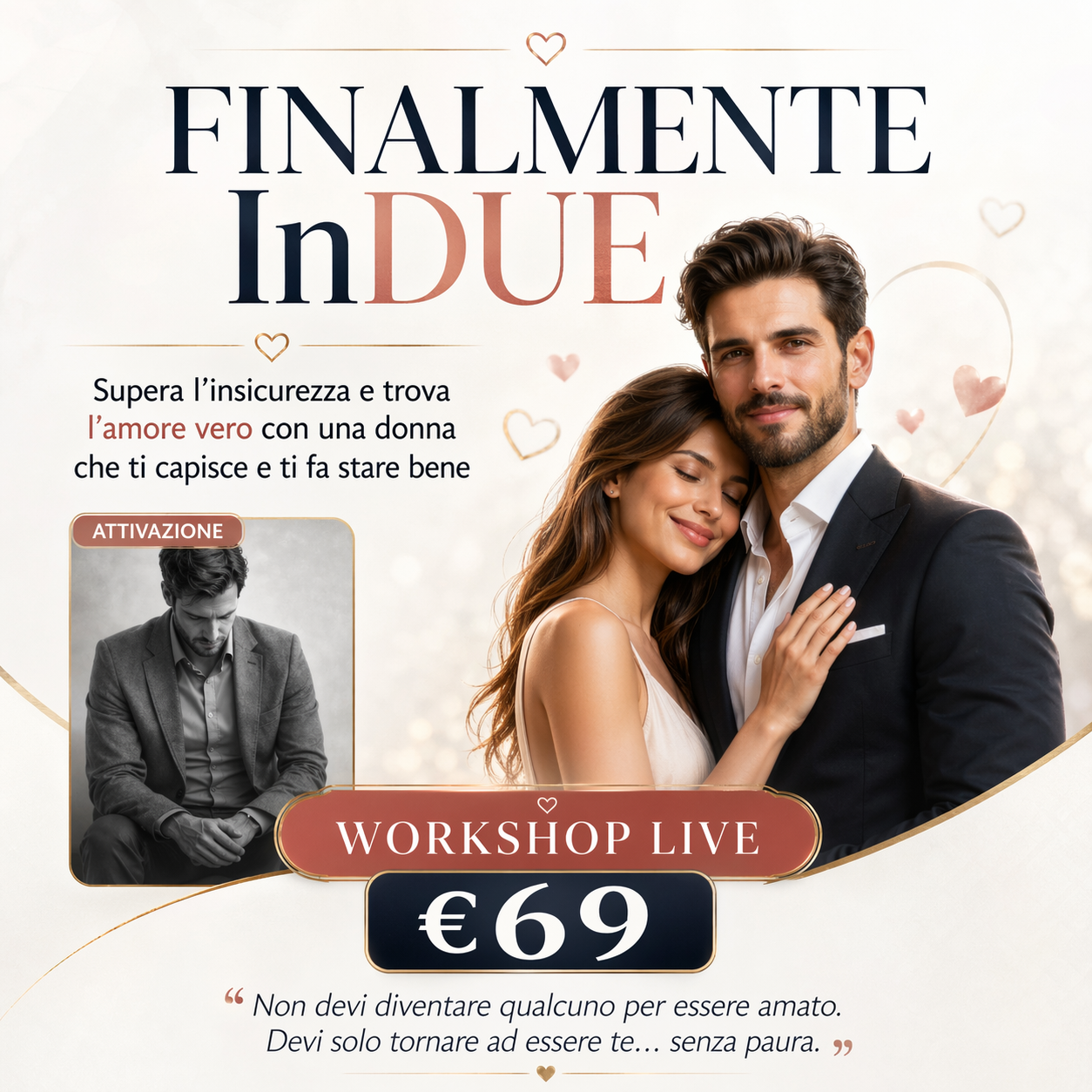 Metodo InDue™ — Il workshop live per superare l’insicurezza e vivere relazioni vere